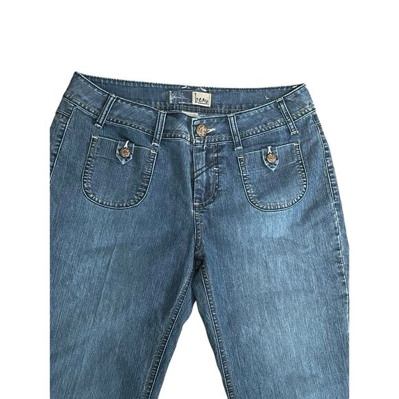 Beau Medium Wash‎ Festival Rodeo Western Casual Y2K Retro Flared Leg Jeans 10P - Picture 5 of 6